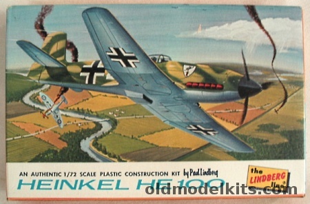 Lindberg 1/72 Heinkel He-100, 435-39 plastic model kit